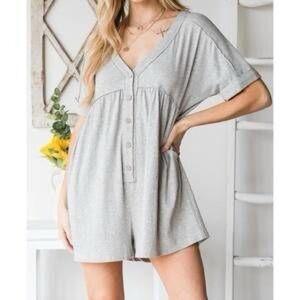 HEYSON kai all time favorite romper in heather grey